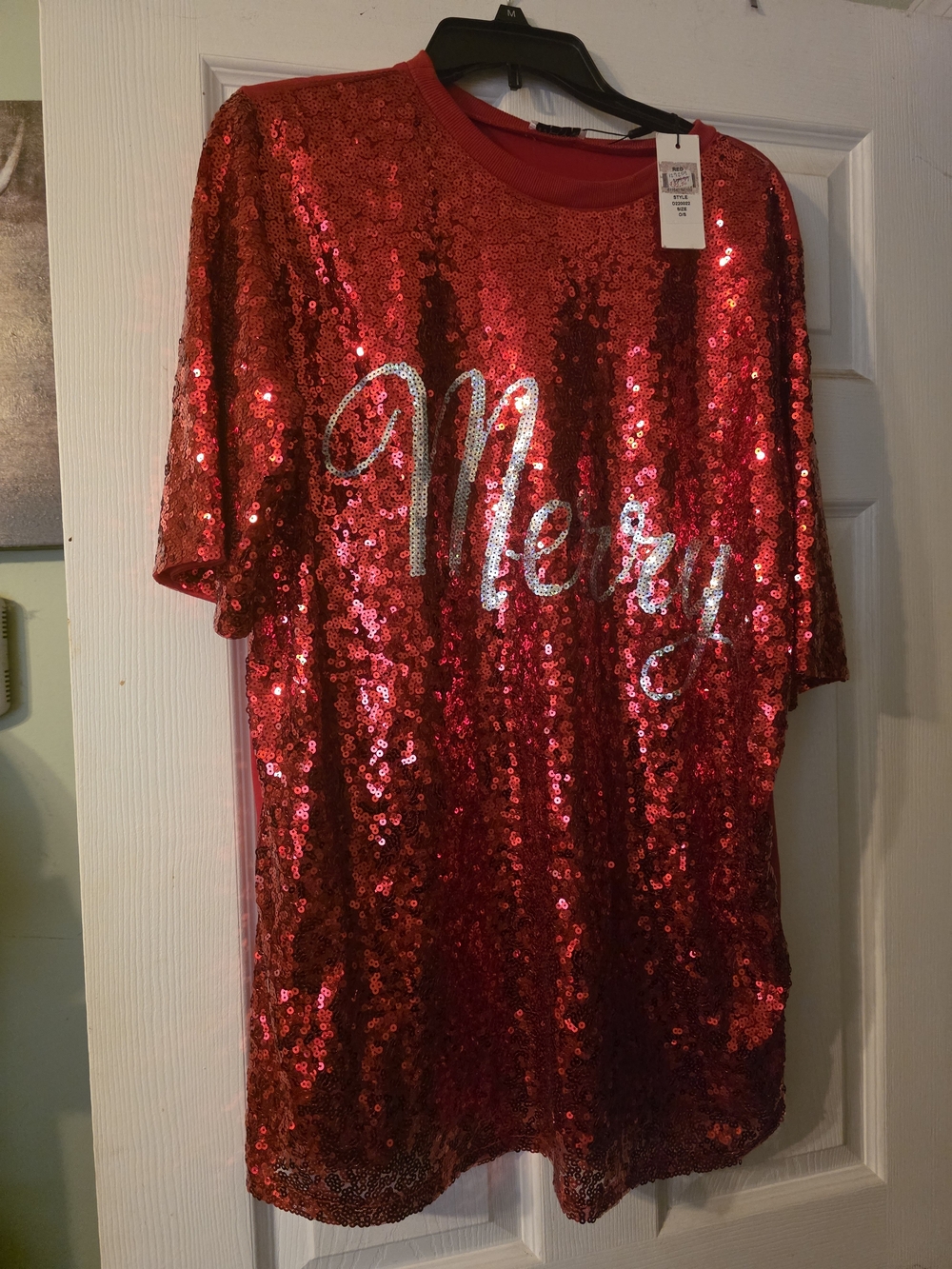 Red Sequin 'Merry' Holiday Tunic Dress